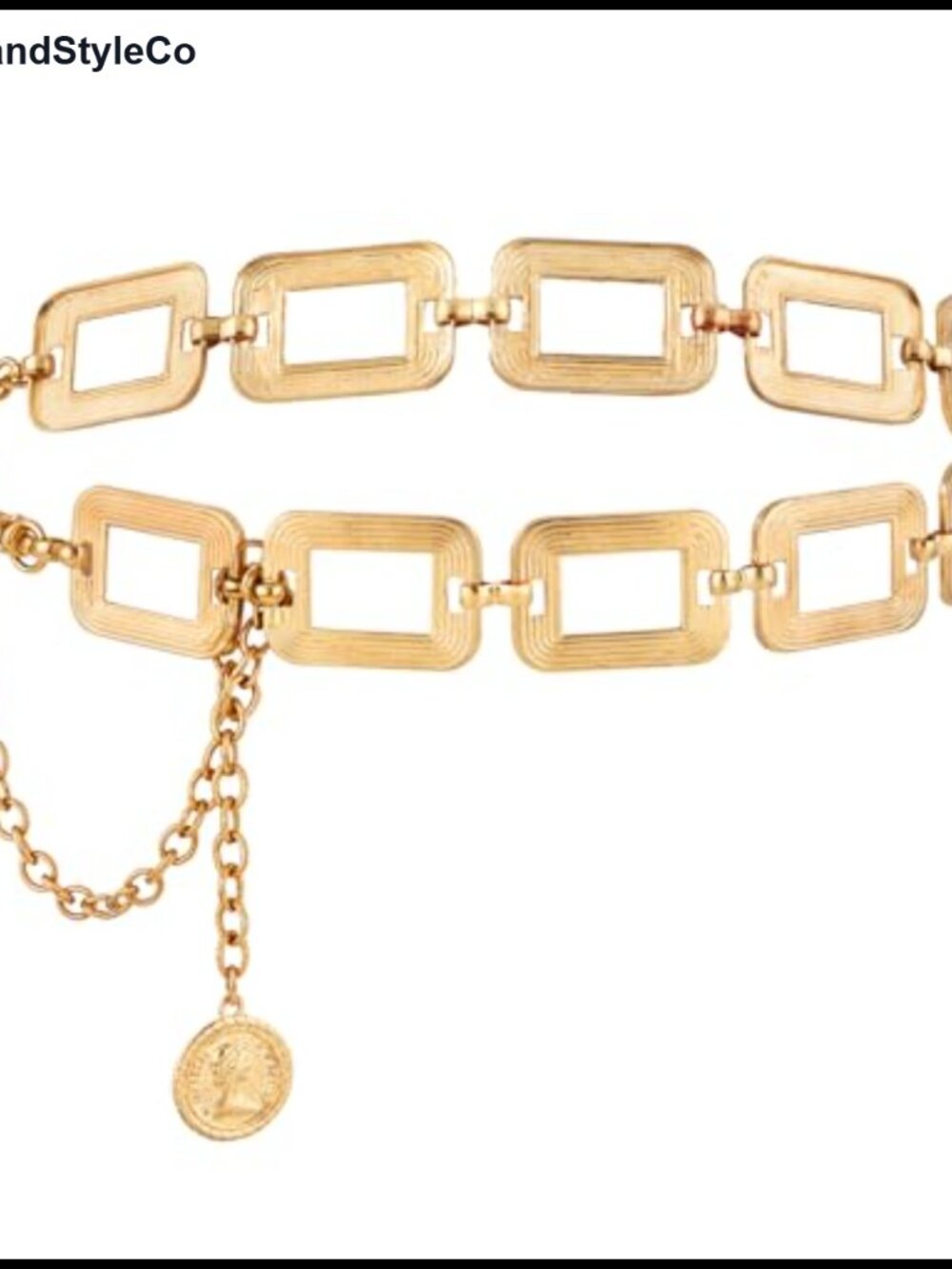 Gold Metal Chain Belt Adjustable Waist Chain for Women Dresses Jeans